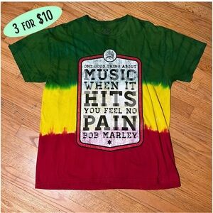 Tie-Dye Bob Marley Graphic T-Shirt